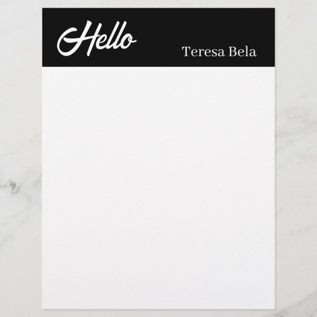 Black Border Corporate Mail Typography letterhead レターヘッド (正面)