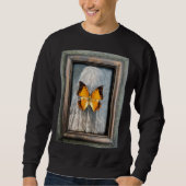 Black-Bordered Charaxes Butterfly Black Sweatshirt スウェットシャツ (正面)