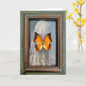 Black-Bordered Charaxes Butterfly Greeting Card V1 カード (黄色い花)