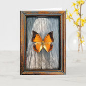 Black-Bordered Charaxes Butterfly Greeting Card V2 カード (黄色い花)