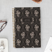 Black | Botanical Snake Personalized ノートブック