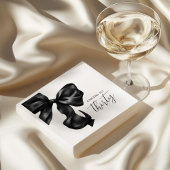 Black Bow 30th 40th 50th Birthday  スタンダードカクテルナプキン