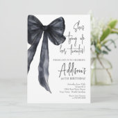 black bow 30th Birthday Party Invitation 招待状 (スタンド正面)