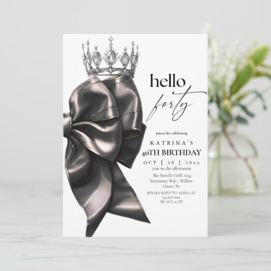 Black Bow 40th Birthday 招待状 (スタンド正面)