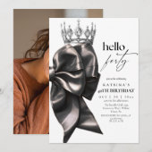 Black Bow 40th Birthday 招待状 (正面/裏面)