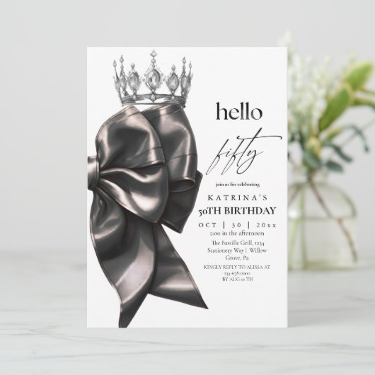 Black Bow 50th Birthday 招待状 (スタンド正面)