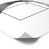 Black Bow Baby Shower Guess Due Date Calendar ポスター (角)