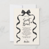 Black Bow Birthday サンキューカード (正面)