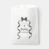 Black Bow Birthday Any Age  フェイバーバッグ (正面)