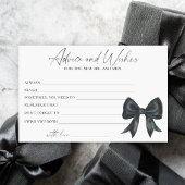 black Bow Bridal Shower Advice and Wishes 便箋