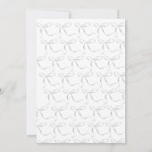 Black bow Bridal Shower Invitation, miss to mrs 招待状 (裏面)