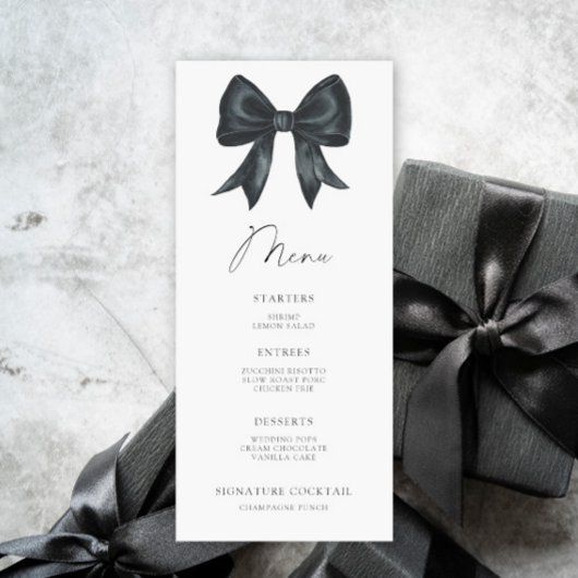 Black Bow Bridal shower menu メニュー