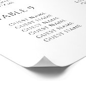 Black Bow Bridal Shower Seating Chart Poster ポスター (角)