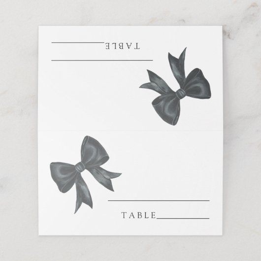 black bow bridal shower - wedding place cards プレイスカード (外部開封)