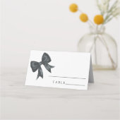 black bow bridal shower - wedding place cards プレイスカード (正面)