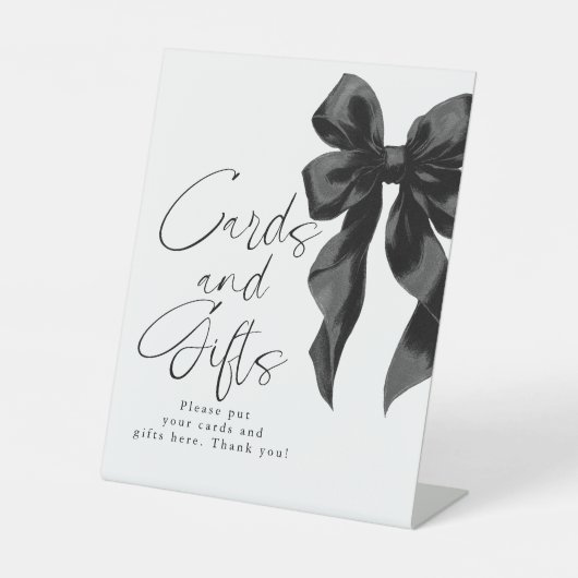 Black Bow Cards and Gifts Bridal Shower 台座サイン (正面)