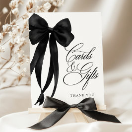Black Bow Cards & Gifts Table Sign Poster ポスター