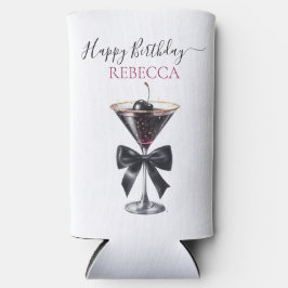 Black Bow Cherry Cocktail Happy Birthday スリム缶クーラー