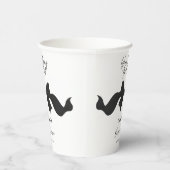 Black Bow Chic She's Tying the Knot Bridal Shower 紙コップ (右)