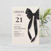 Black Bow Coquette 21st Birthday 招待状 (スタンド正面)
