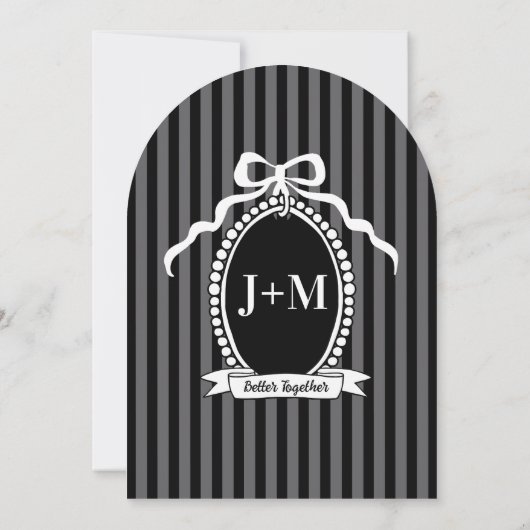 Black Bow Coquette Anniversary Party Invitation 招待状 (裏面)