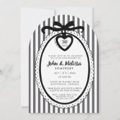Black Bow Coquette Anniversary Party Invitation 招待状 (正面)