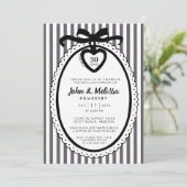 Black Bow Coquette Anniversary Party Invitation 招待状 (スタンド正面)