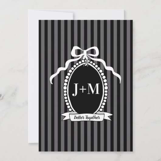 Black Bow Coquette Anniversary Party Invitation 招待状 (裏面)