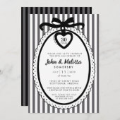 Black Bow Coquette Anniversary Party Invitation 招待状 (正面/裏面)