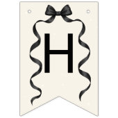 Black Bow Coquette Birthday  バンティングフラッグ (第2の旗)