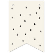 Black Bow Coquette Birthday  バンティングフラッグ (第1の旗)