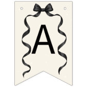 Black Bow Coquette Birthday  バンティングフラッグ (第3の旗)