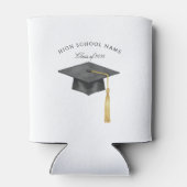 Black Bow Coquette Grad Party Class of 2026 缶クーラー (裏面)