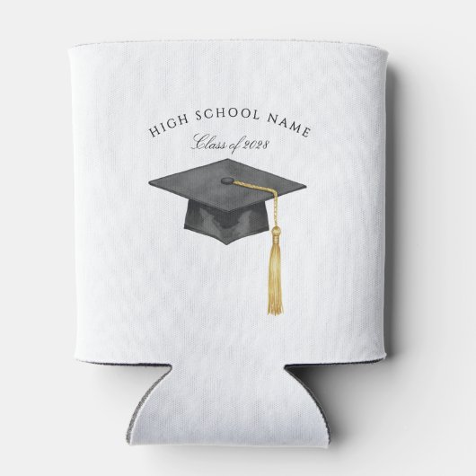 Black Bow Coquette Grad Party Class of 2026 缶クーラー (裏面)