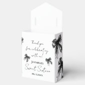 Black Bow Coquette Script Sweet 16 Thank You  フェイバーボックス (オープン)