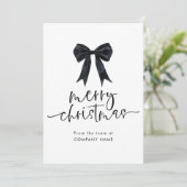 Black Bow Corporate QR logo Merry Christmas シーズンカード (スタンド正面)