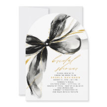 Black Bow Elegant Romantic Whimsical Bridal Shower
