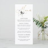 Black Bow Gold Typography Elegant Party Menu メニュー (スタンド正面)