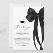 Black Bow Graduation サンキューカード (正面)
