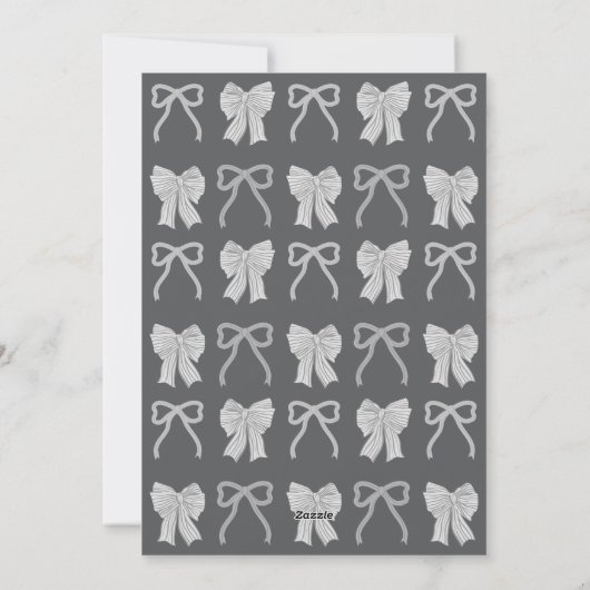 Black Bow Horse Chinese New Year シーズンカード (裏面)