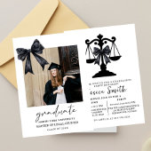 Black Bow Law University Graduation Party  招待状