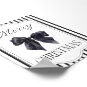 Black Bow Merry Christmas Wall Art ポスター (角)