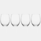 Black Bow Minimalist Simple Bridesmaid Proposal ステムなしワイングラス (左)