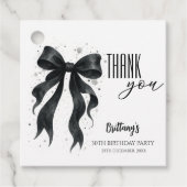 Black Bow Modern 30th Birthday  フェイバータグ (正面)