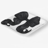 Black Bow Modern Graduation  ペーパープレート (傾斜あり)