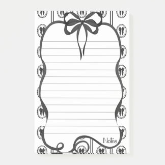 Black Bow Notes 4x6 Sticky Notepad ポストイット
