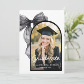 Black Bow Photo Graduation 招待状 (スタンド正面)