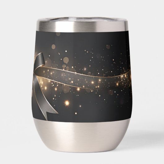 Black Bow & Ribbon Stainless Wine Tumbler (背面)