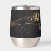 Black Bow & Ribbon Stainless Wine Tumbler (正面)