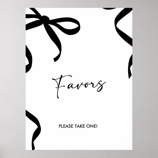 Black Bow She's Tying the Knot Bridal Shower ポスター (正面)